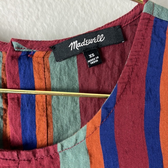 Madewell Button-Back Tie Tee in Rosalinda Stripe - Picture 5 of 11